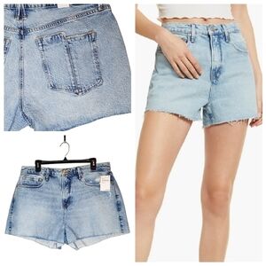 NWT Good American '90s High Waist Denim Shorts. Women's size 12.